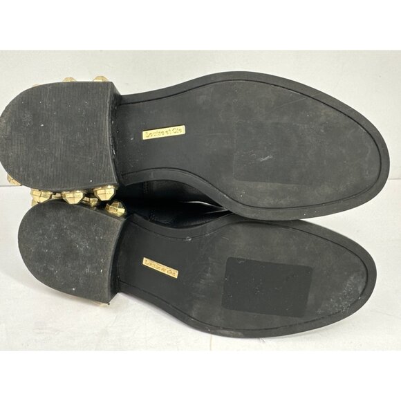 Louise Et Cie Valtina size 6.5 Black Leather Boots With Pearl Heels As Is - Picture 10 of 10